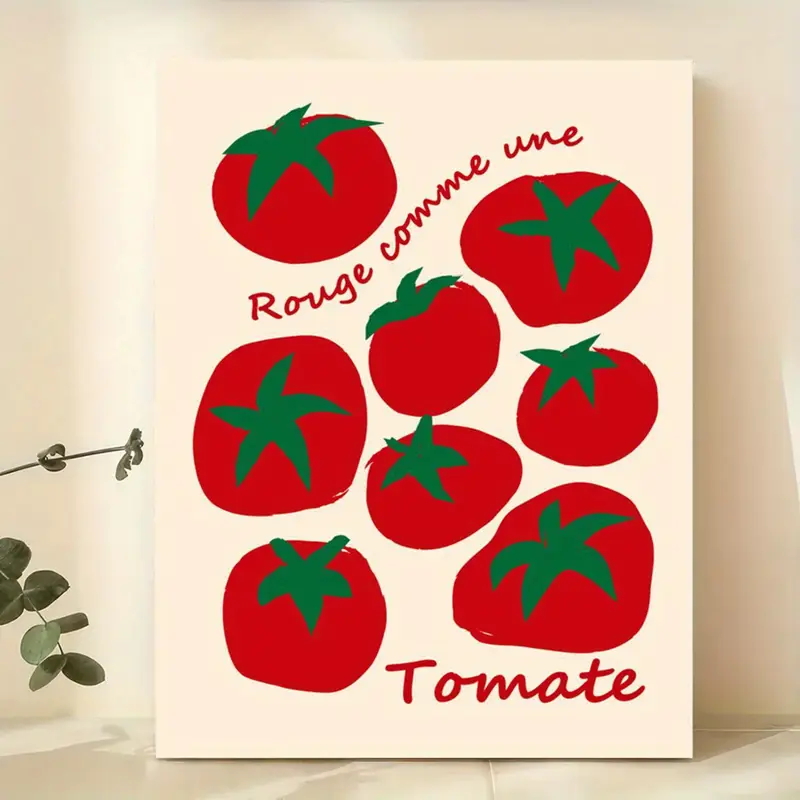 Art Craft Kitchen - Nowoczesne kolorowe czerwone pomidory grafika ścienna