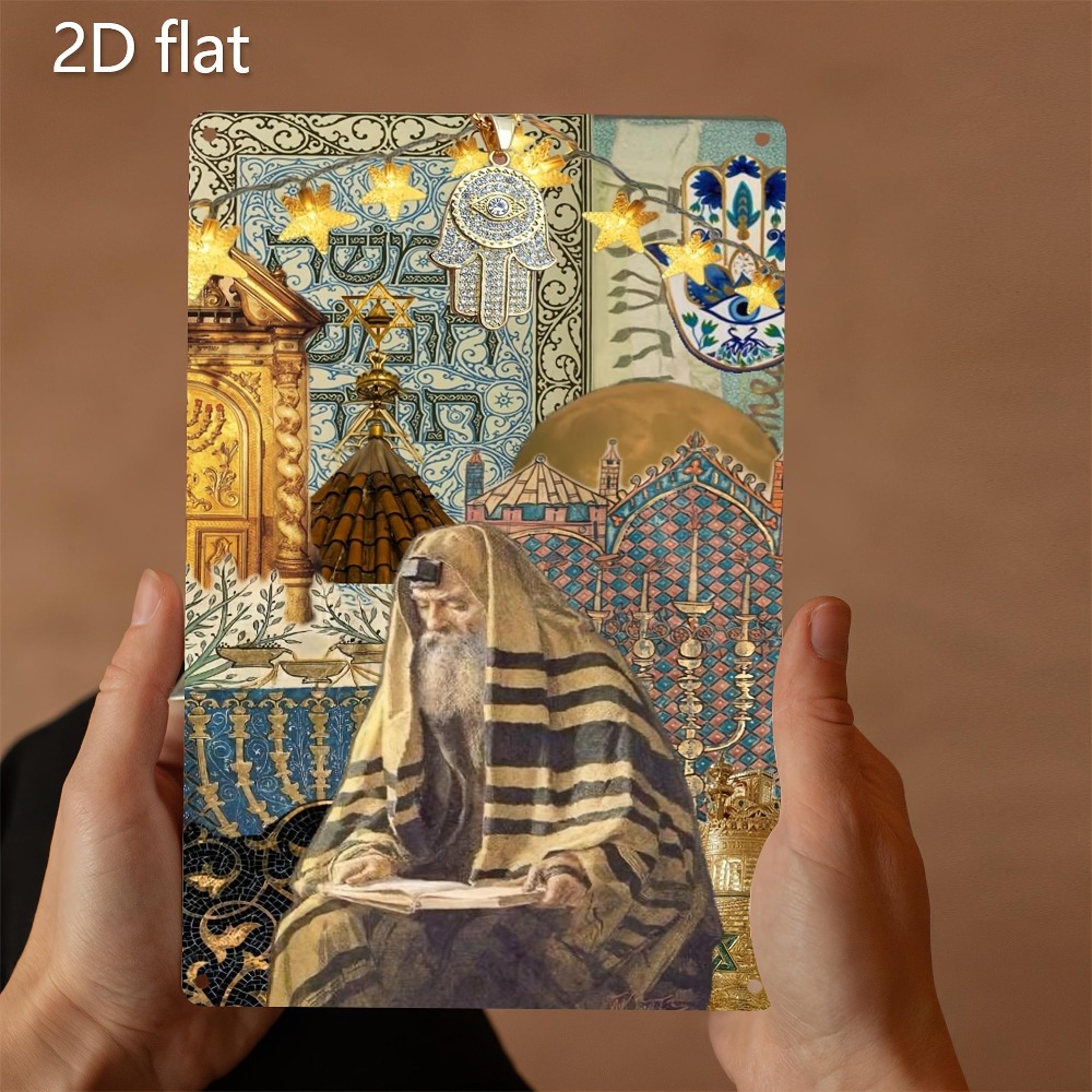 Art & Craft Teacher - CIFBUY Vintage Żydowski Starzec Czytający Aluminiowa