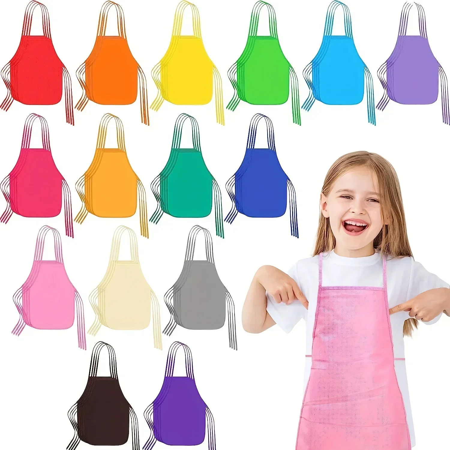 Art Craft Class - 30 sztuk dziecięcy fartuch z włókniny