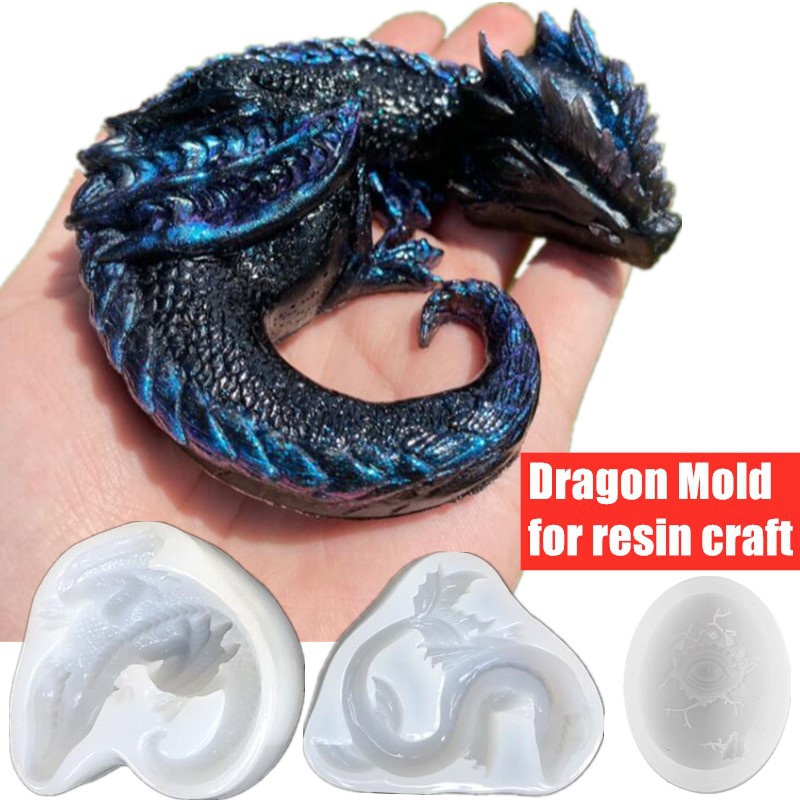 Art Craft Mirror - 3-stylowe lustro śpiący smok dinozaur morze