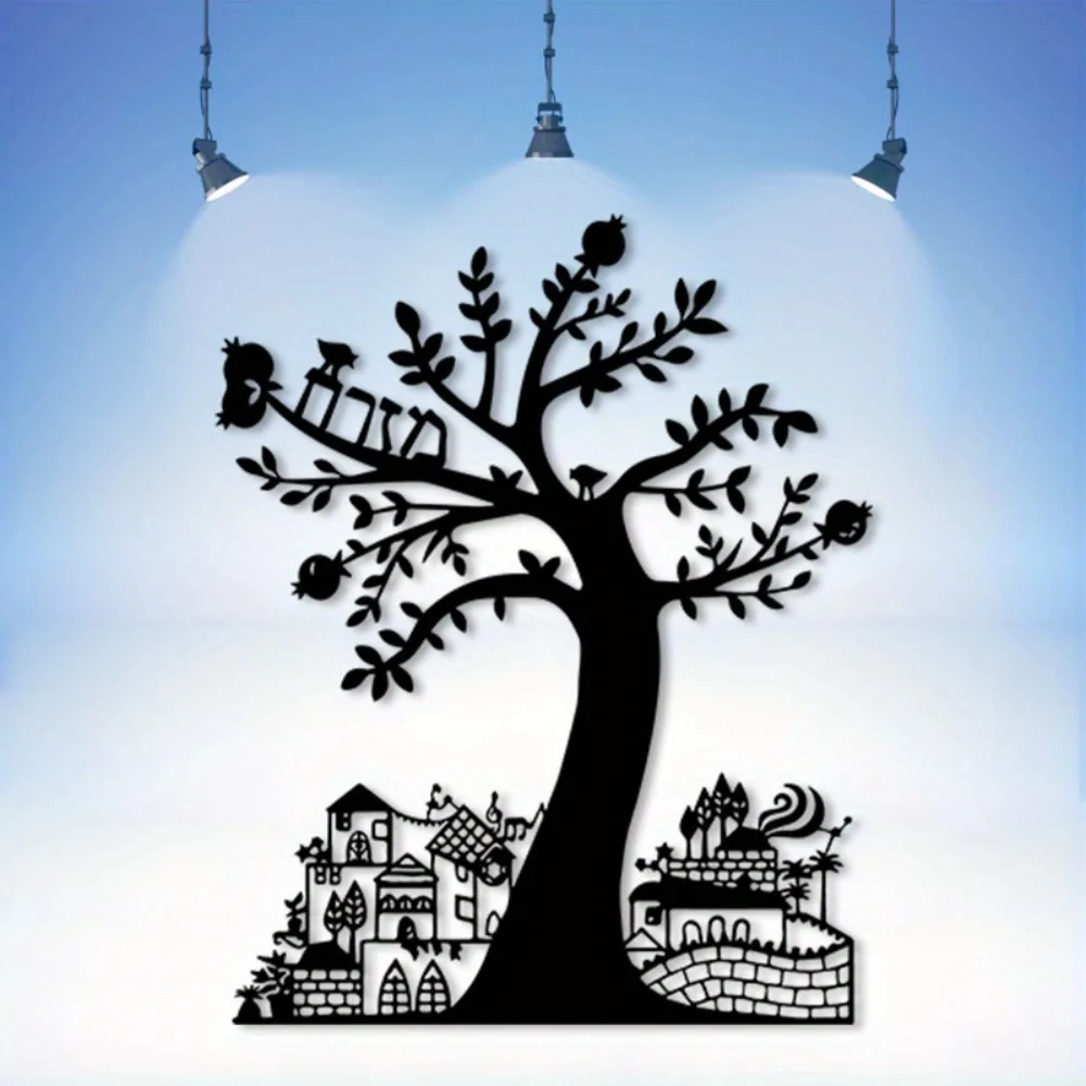 Art Craft & Architecture - CIFBUY Metalowa Dekoracja Ścienna Drzewo Granatowe