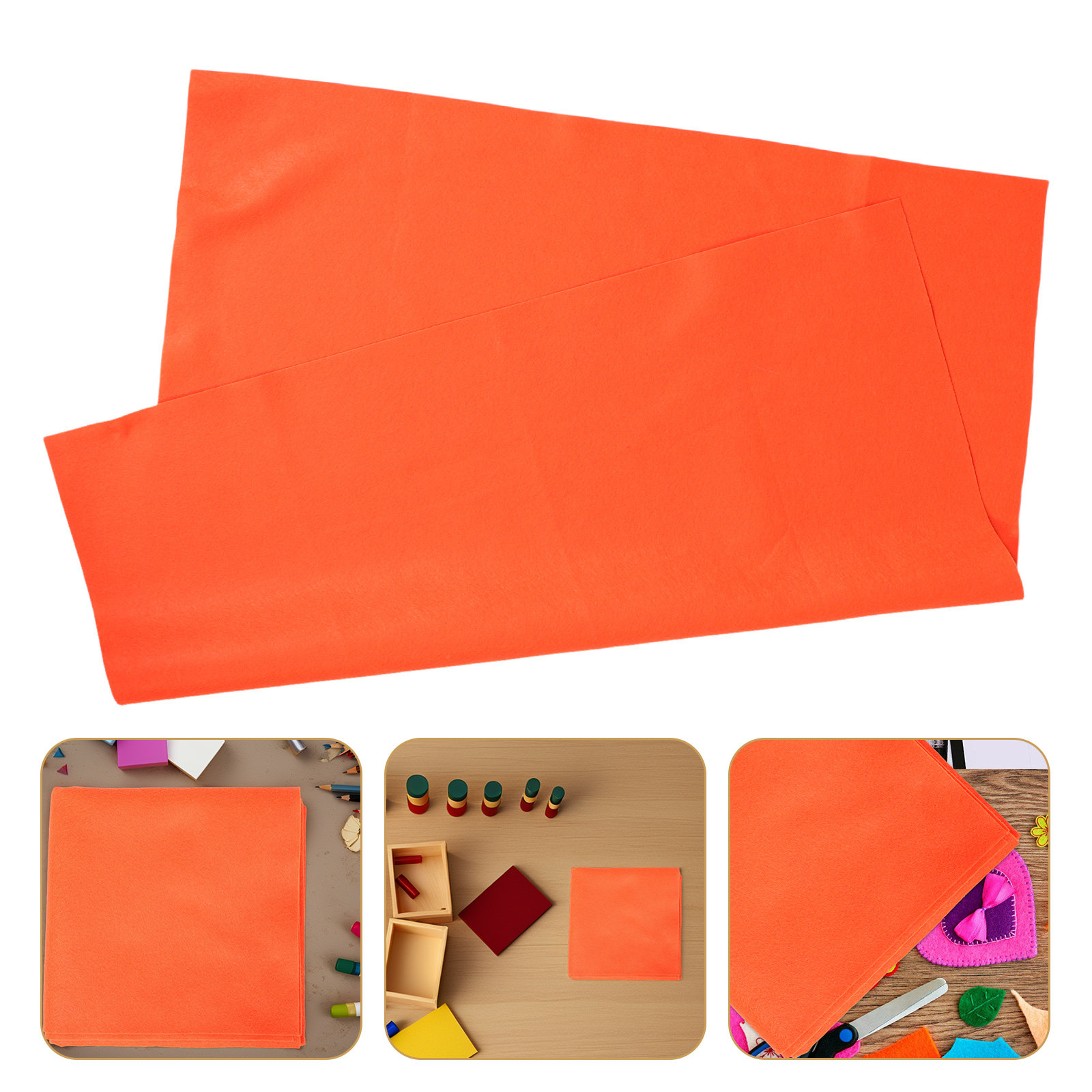 Art Craft Class - Pomarańczowe arkusze filcu – miękkie, elastyczne,
