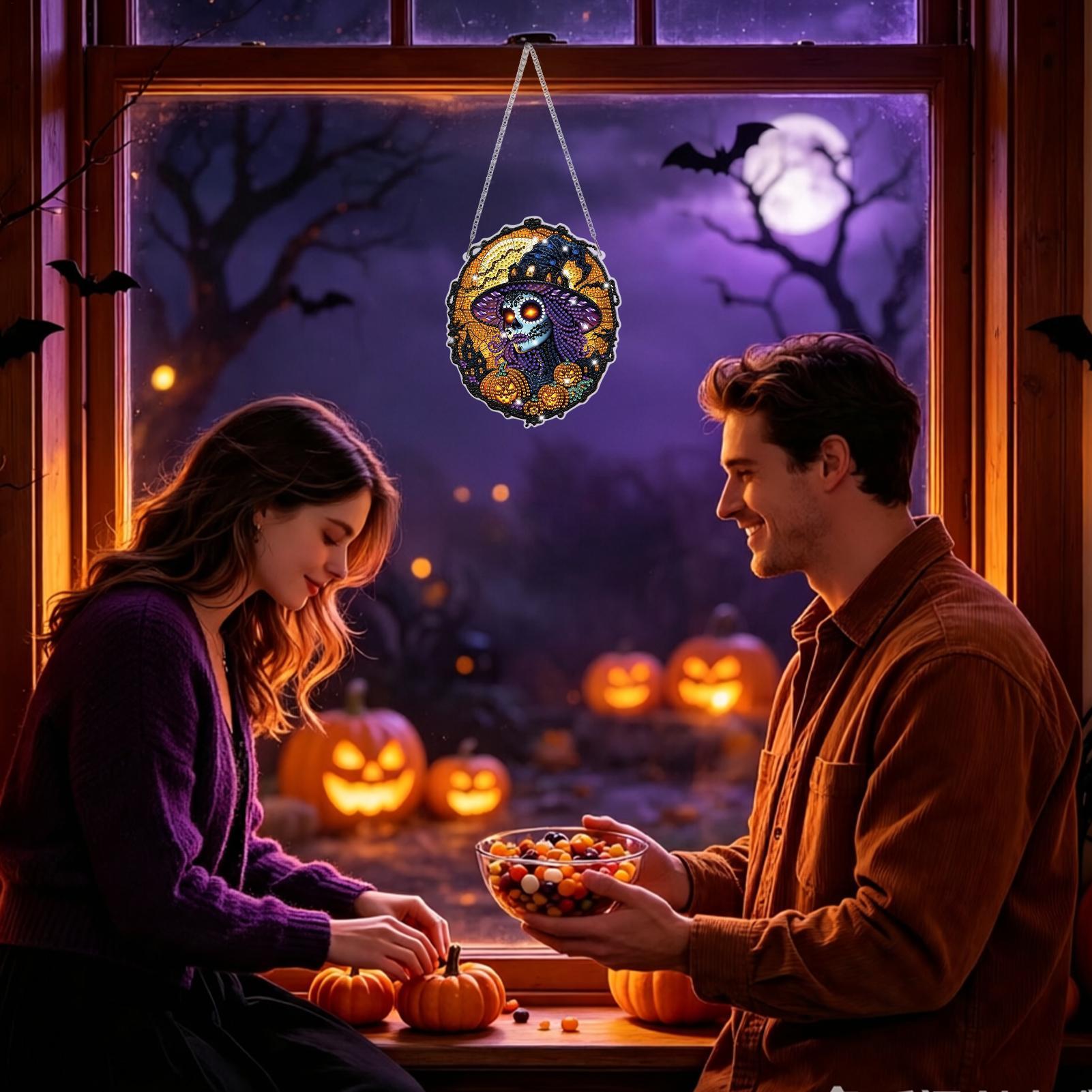 Art Craft Halloween - Zestaw do malowania kryształkami – Halloweenowa