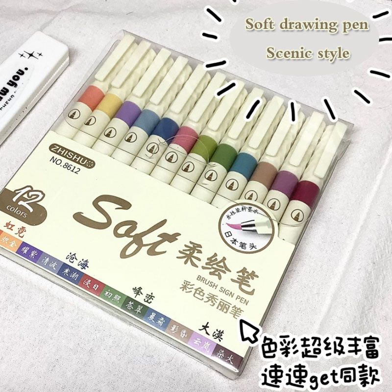 Zestaw 24/3 kolorowych markeró – Watercolor Brush Pen recenzja i cena