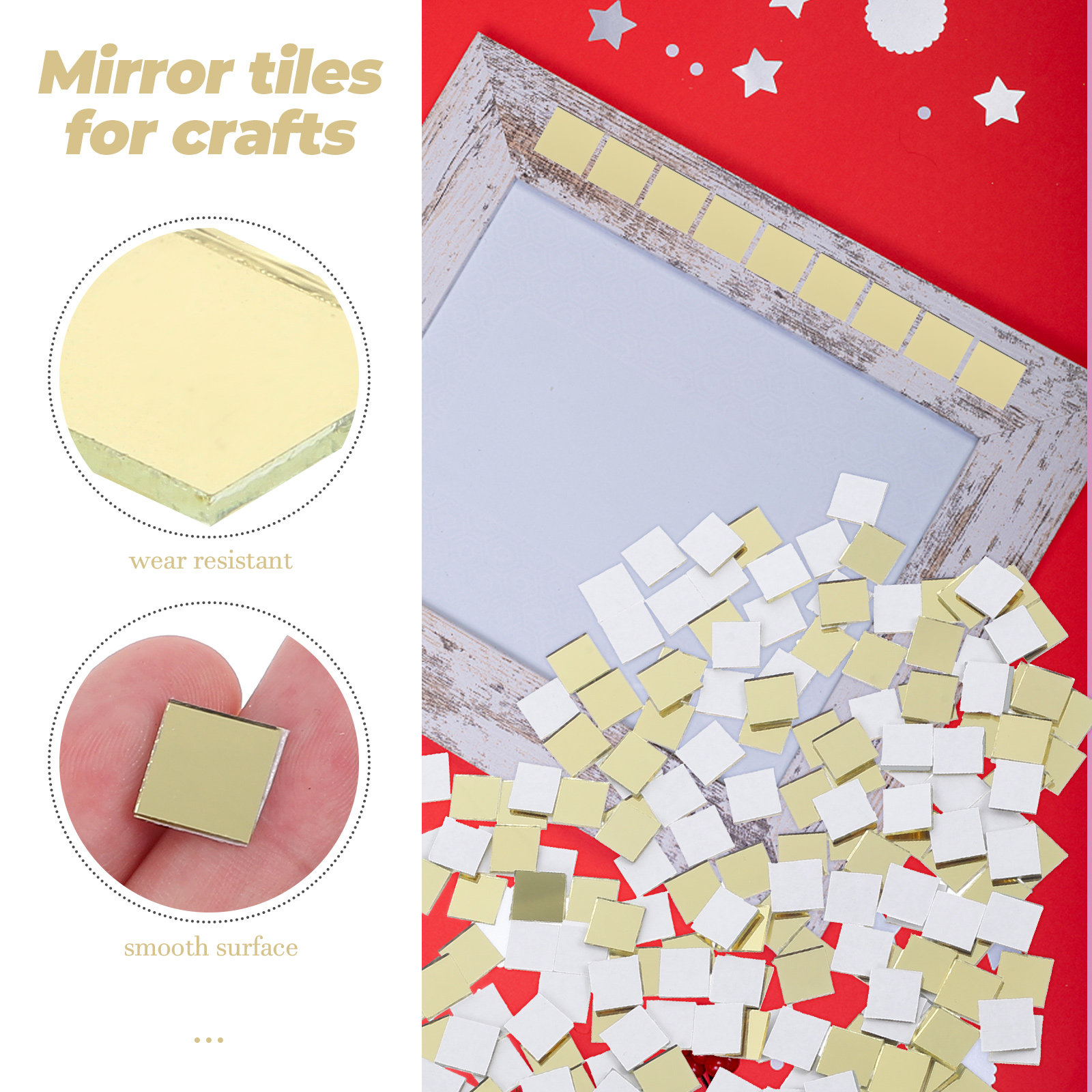 300 sztuk szklanych płytek moz – Art Craft Mirror recenzja i cena