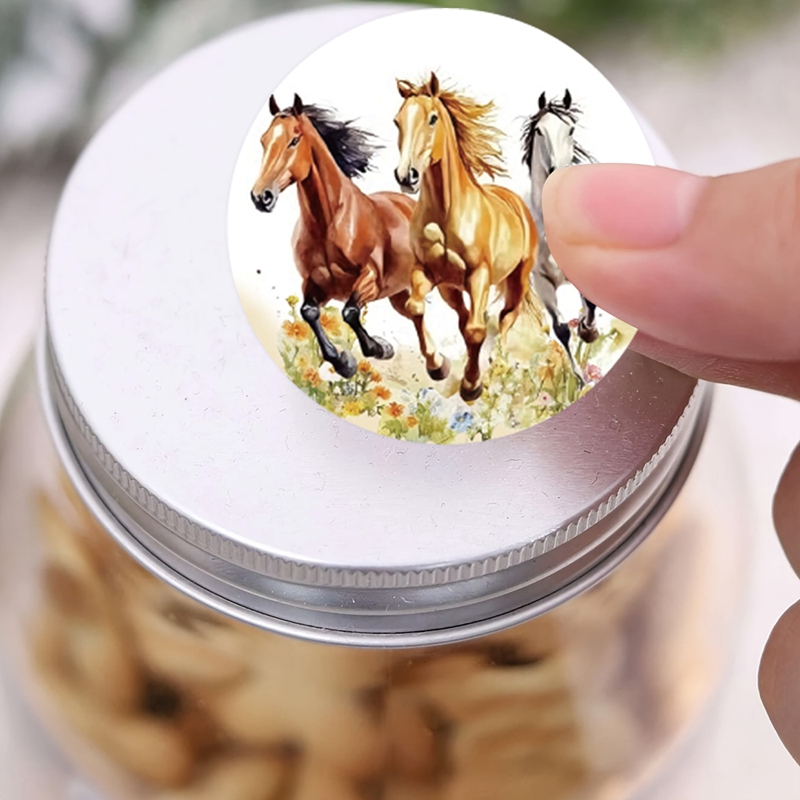 500 sztuk/rolka Naklejki z kon – Art Craft Items recenzja i cena