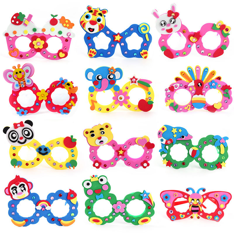 Dzieci DIY EVA diamentowe okul – Art Craft Glasses Frames recenzja i cena